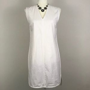 *SOLD* White Split Neck Shift Dress By Kate Spade